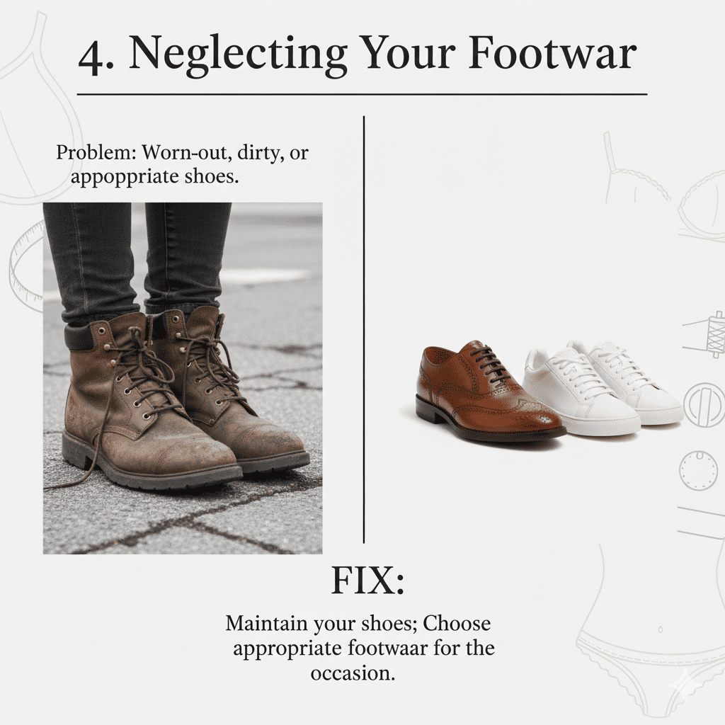 Pair of old worn out brown leather boots