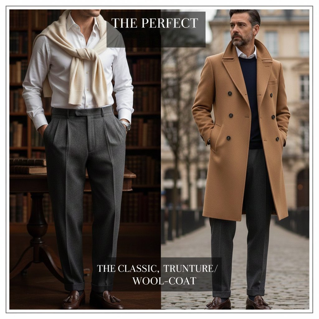 A high-quality ivory cashmere crewneck sweater draped over a crisp shirt, showcasing soft texture and quiet luxury aesthetic.