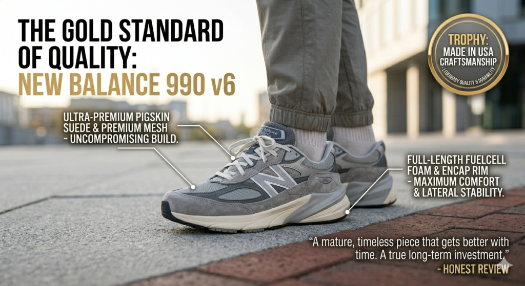 the New Balance 990 v6 the Absolute Gold Standard of Footwear Quality